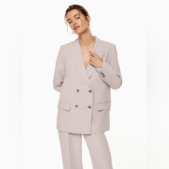 Aritzia Wilfred morado grey destiny crepette blazer sz 0 worn once - Picture 14 of 15